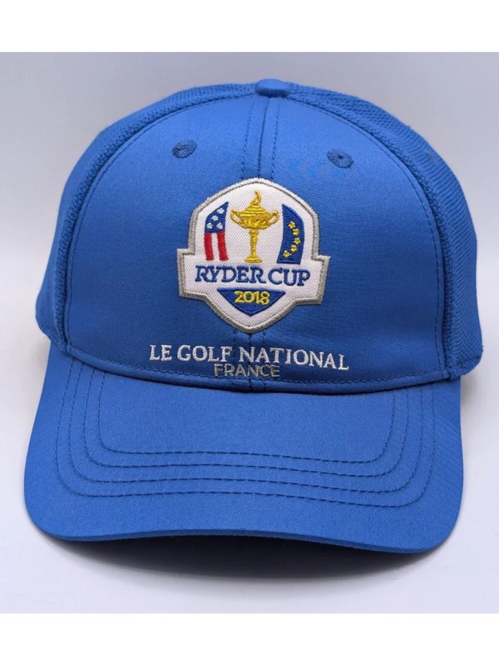 Ryder Cup 2018 France Le National Golf Hat Cap Blue Fitted Stretch OSFM Fanatics